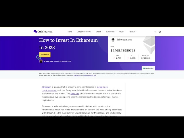 How to Invest In Ethereum In 2023