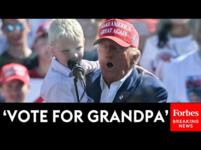 Luke Trump, Former President Trump's Grandson, Joins Him Onstage At North Carolina Rally