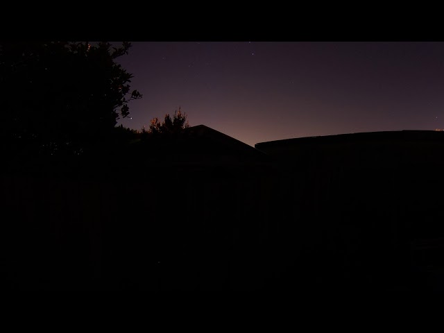 backyard 360 night time timelapse (5k)