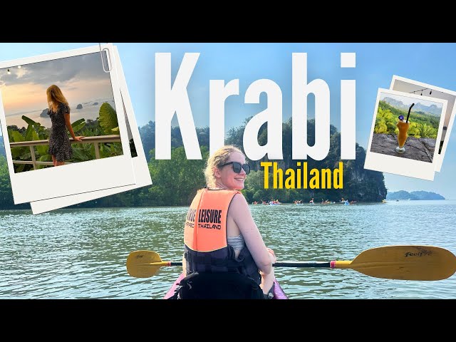 Kayaking for the 1st time in Krabi & sunset spot at Khaothong Hill🇹🇭 THAILAND