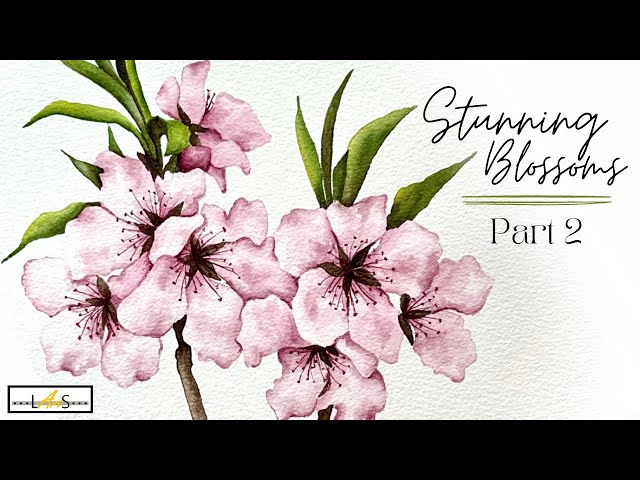 You NEED To Try This! Step-by-Step Watercolor Almond Blossoms!