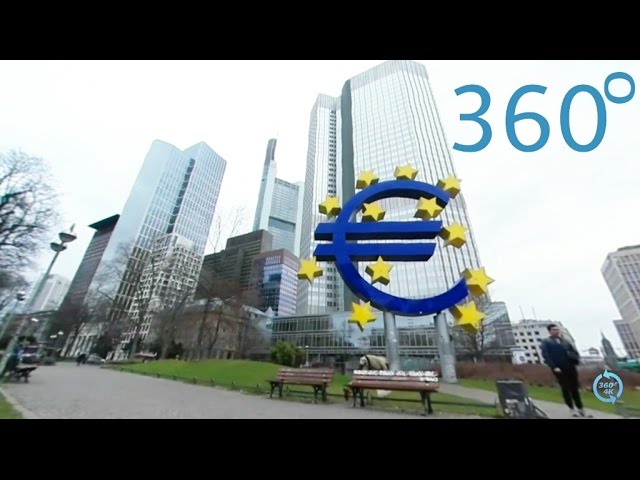 Frankfurt € sign Euro-Sign 360° ECB Bank