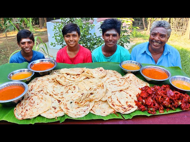 30 PAROTTA CHILLI CHICKEN EATING CHALLENGE | PAROTTA EATING COMPETITION | FOOD CHALLENGE