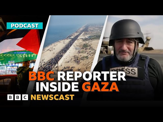 The first BBC reporter allowed inside Gaza since the Israel-Hamas ceasefire | BBC Newscast