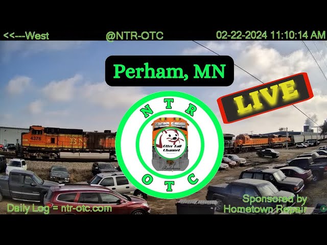 Perham, MN Train Cam LIVE NOW | BNSF Staples Sub | @NTR-OTC | Mile Post 189.3