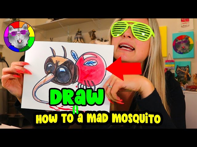 How to Draw a Mad Mosquito for Kids!