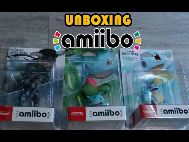 Unboxing AMIIBOS SMASH * SNAKE * IVYSAUR * SQUIRTLE