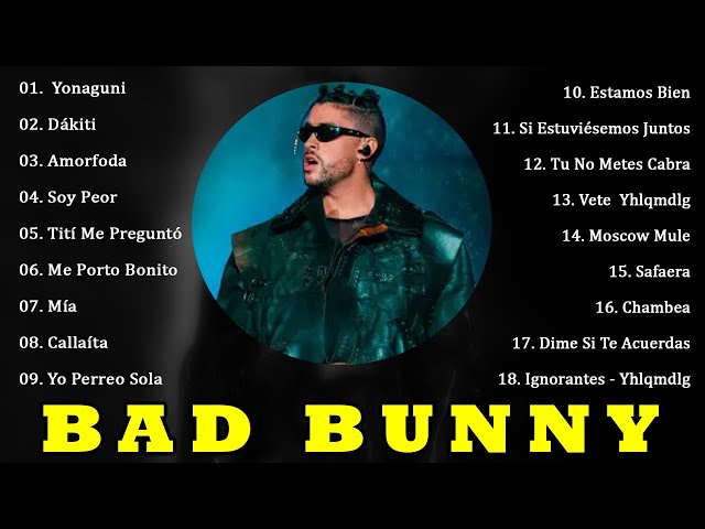 BAD BUNNY - Las Mejores Canciones Solo Exitos 🧡🧡🧡