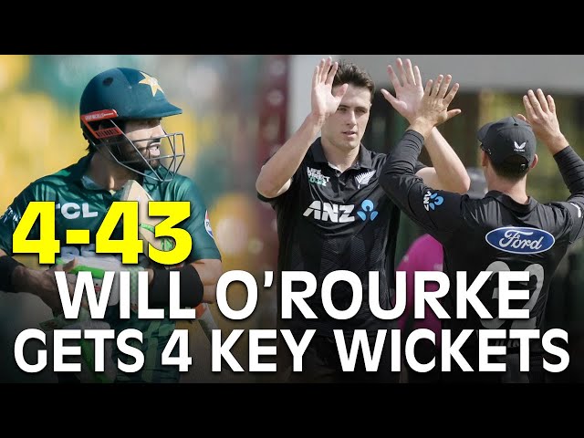 Will O’Rourke Gets 4 Key Wickets | Pakistan vs New Zealand | Tri-Nation Series 2025 FINAL | M3J1K