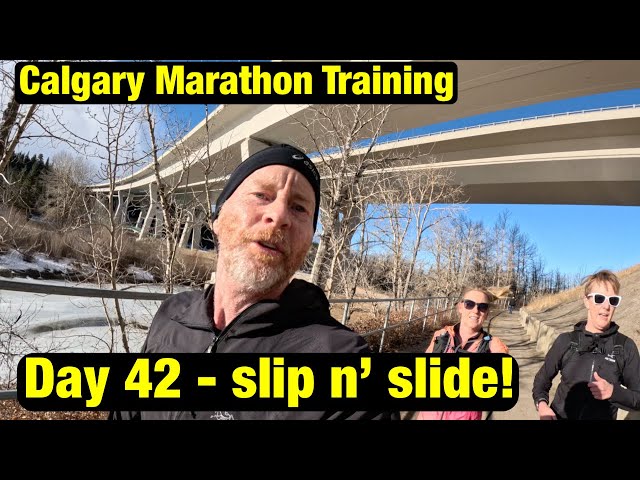 Calgary Marathon Training Vlog || Day 42 a slippery slope