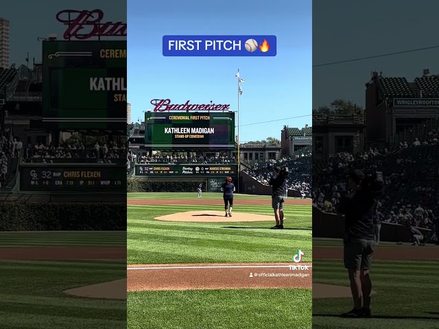 Throwing Out The First Pitch At The Cubs Game