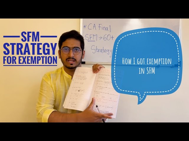 How I got exemption in SFM | CA Final SFM Strategy | How to study SFM | Final Nov 2022 | Must Watch