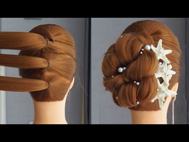 How To Make Hairstyle For Wedding Party | Easy Hairstyle For Beginners