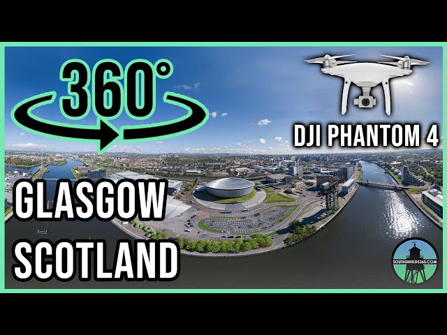 OVO Hydro, River Clyde, Glasgow, Scotland - Aerial 360 Degree Photography VR | DJI Phantom 4 Drone