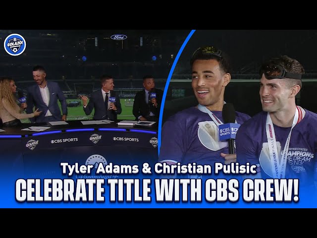 NATIONS LEAGUE CHAMPS! Tyler Adams & Christian Pulisic celebrate with CBS crew | CBS Sports Golazo