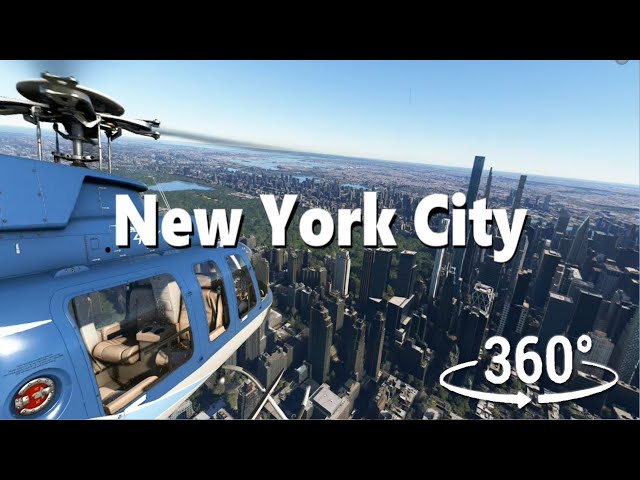 360° VR | New York City Helicopter Tour in 360 MSFS 2020 Video