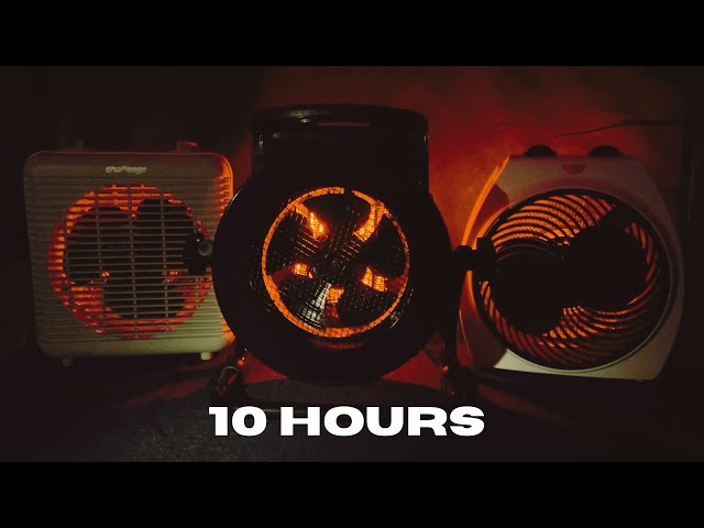 Heater White Noise Sound From 3 Fan Heaters To Help you Fall Asleep | 10hrs | Black Screen