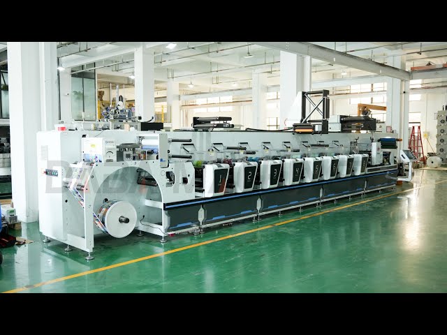 Automatic led uv horizontal unit type 8 colors flexo printing machine for flexible packaging