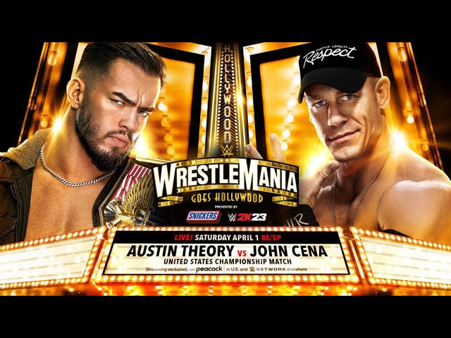 AUSTIN THEORY VS JOHN CENA - UNITED STATES CHAMPIONSHIP MATCH || WRESTLEMANIA 39