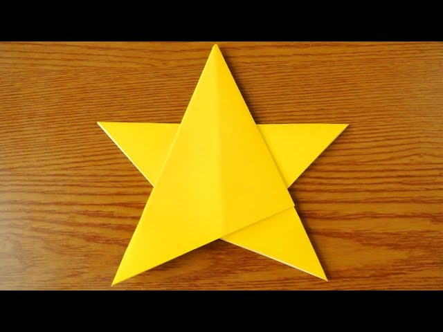 折り紙　一枚で作る簡単な星　 Origami easy star instructions(1 sheet)