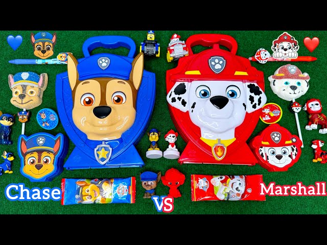 PAW PATROL CHASE VS MARSHALL ASMR UNBOXING | SATISFYING CANDY ASMR OPENING VIDEO | Paw Patrol Toys