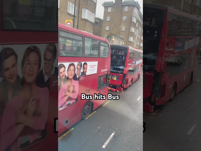 A London Bus 250 Runs into the back of another Bus