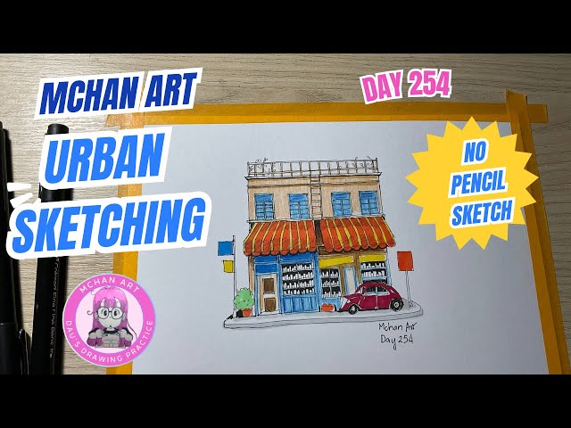 Draw with me - Day 254 #urbansketching #arttutorial #drawing