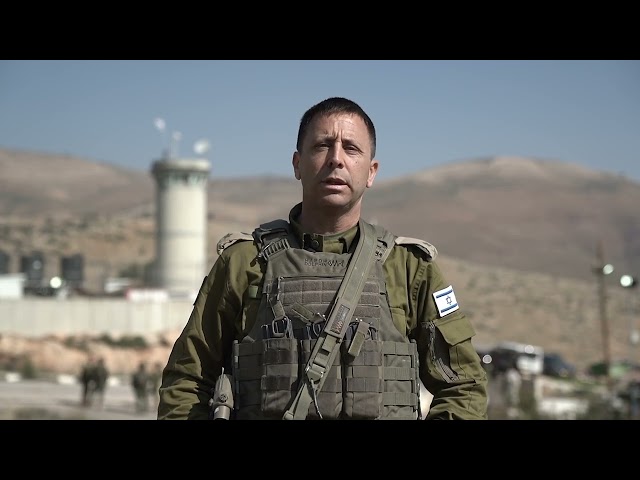 Central Command commanding officer MG Avi Bluth, at the scene of the Jordan Valley terror attack