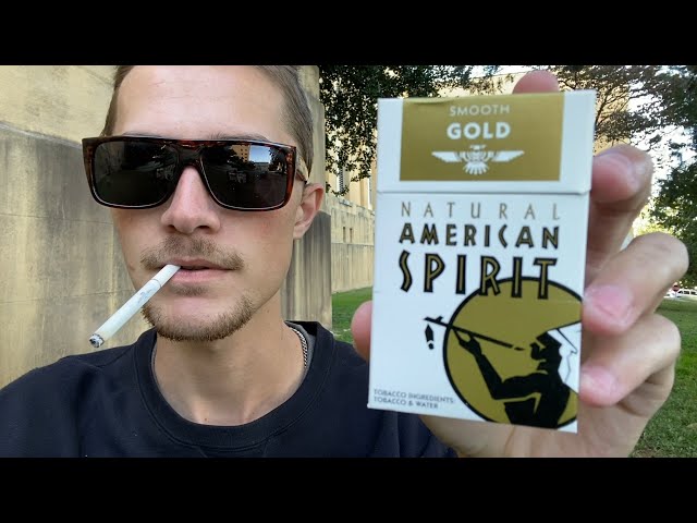 Smoking an American Spirit “Smooth” Gold Cigarette - Review