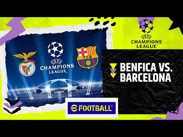 BENFICA X BARCELONA: SIMULANDO A PARTIDA DA CHAMPIONS LEAGUE | eFOOTBALL | GAMEPLAY DE PS5