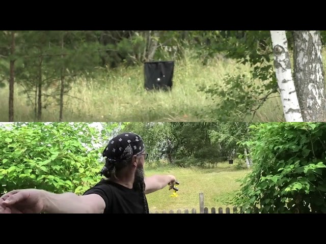 Republish: Distance 30m & 30mm target & Full Butterfly Slingshot shooting