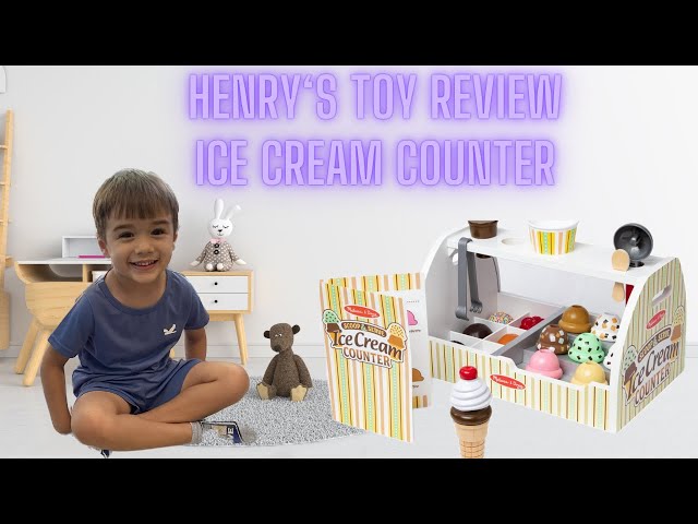 Henry's toy review of the Melissa and Doug Ice Cream counter set March 6, 2024