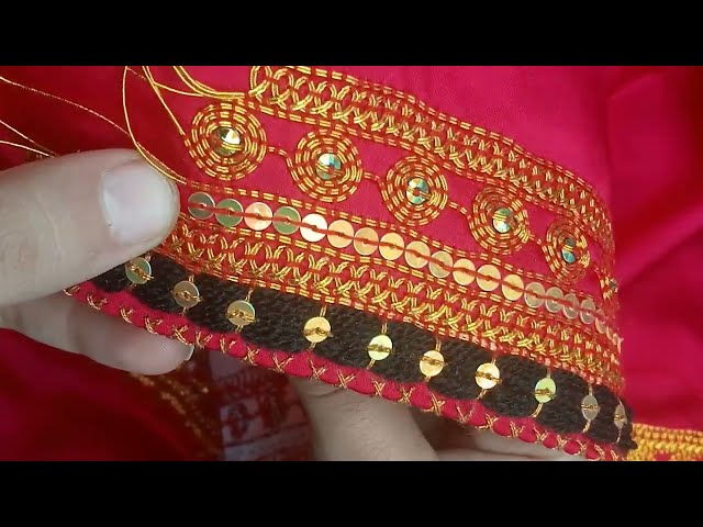 How to Stitch hand embroidery design ||Most beautiful embroidery design Tutorial ||embroidery work