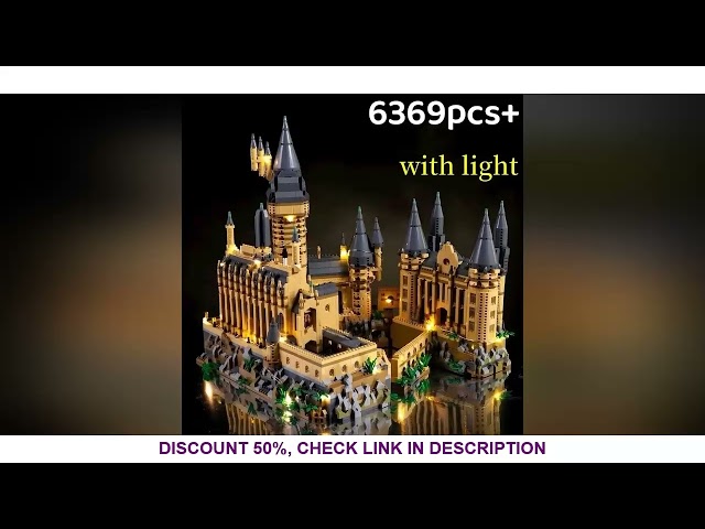 Micro Bricks City Creative Medieval Magic Castle Series School Architecture Palace Model Building Bl