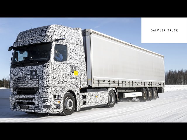 Cold, ice and snow:  Mercedes-Benz Trucks tests e-trucks in Finland