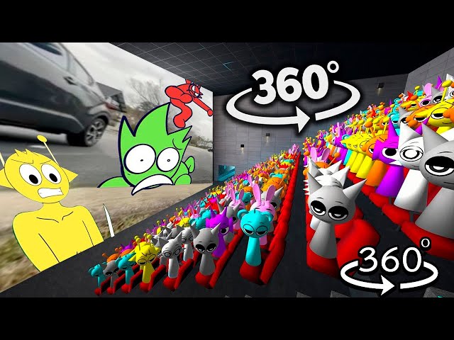 Sprunks have a beef with the girl | Incredibox Sprunki parody in 360º VR