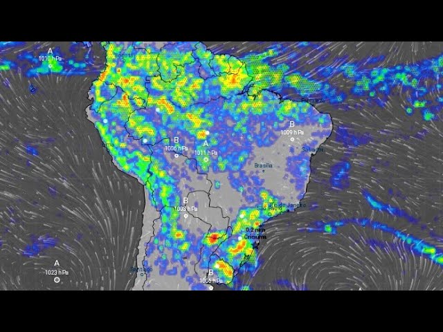 ALERTA DE CHUVAS E TEMPORAIS ISOLADOS NO BRASIL DE 24 A 26 JANEIRO 2025