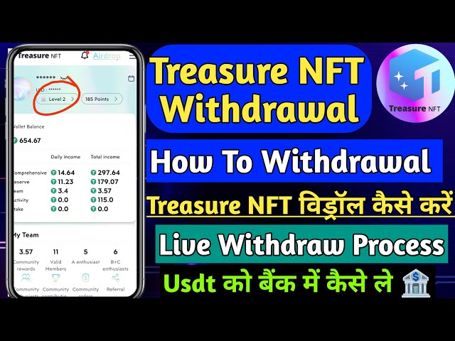 Treasure NFT Withdraw Process : Directly USD To Bank Account India | Treasure NFT विड्रॉल कैसे करे