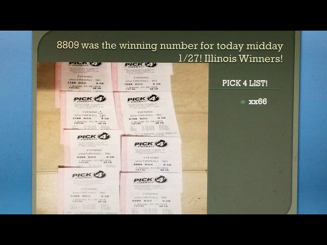 Pick 4 Lottery Wins Crazy for Illinois and other States Using the Secret System!