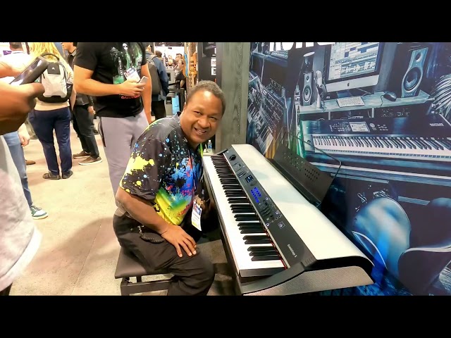 Kris Nicholson at the Korg GRANDSTAGE X again at Namm 2025