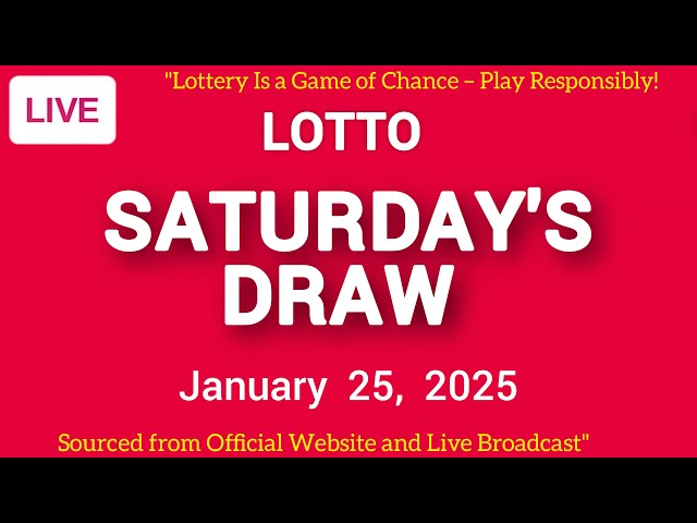 The National Lottery Lotto Draw Live Results from Saturday 25 January 2025 | lotto live