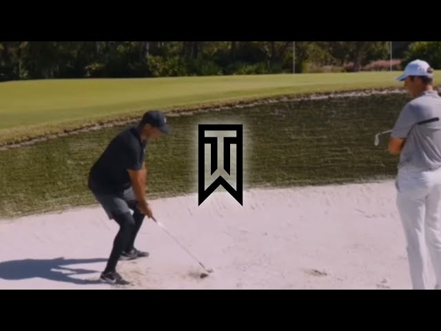 Tiger Woods Bunker Lesson With Scottie Scheffler