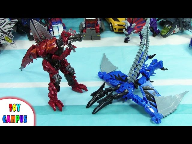 Dinobot Scorn and Strafe Transformers Age of Extinction | Dinosaur Spinosaurus ToysReview ToyCampus