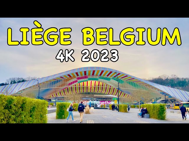 Liège, Belgium Walking Tour 2023 - 4K 60fps- With Captions