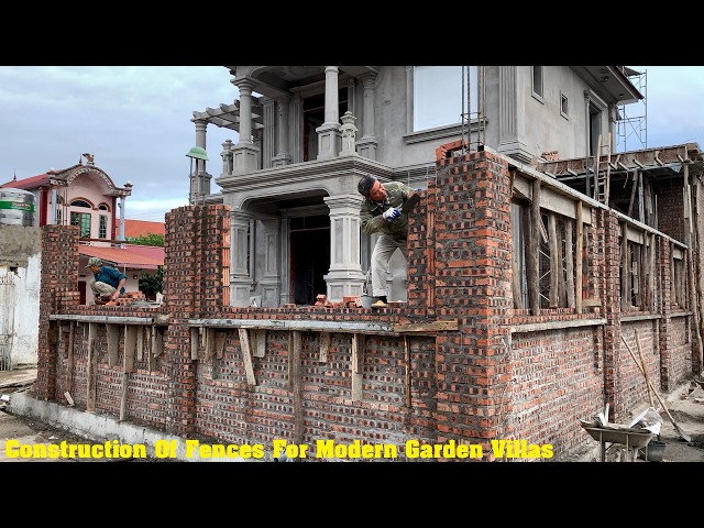 Construction Techniques For Reinforced Concrete And Solid Brick Fences For Modern Garden Villas