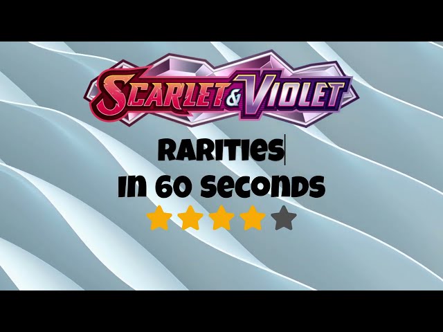 Pokemon Scarlet & Violet Card Rarities Explained in 60 SECONDS