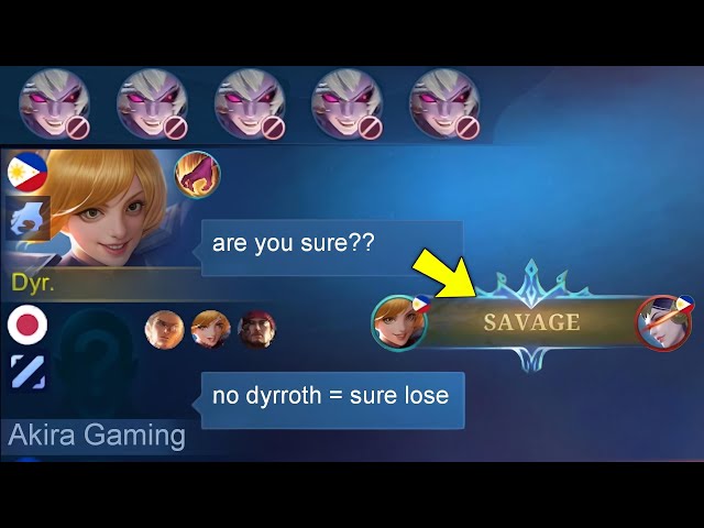 SAVAGE!! WHEN GLOBAL DYRROTH PLAY FANNY 🥶 - Mobile Legends