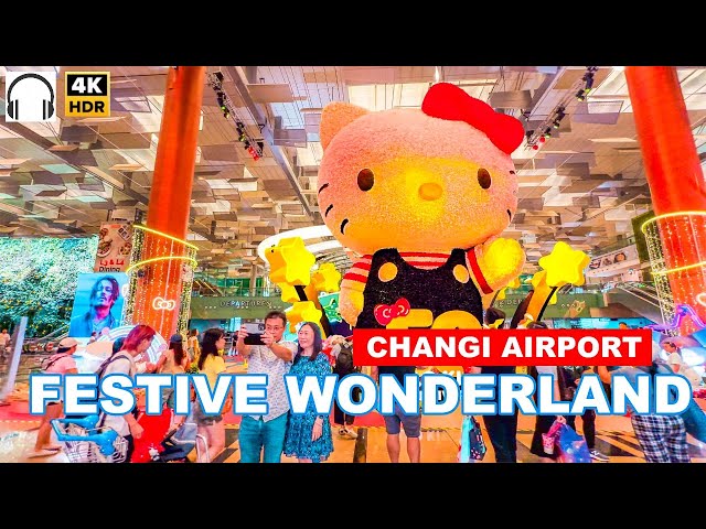 Changi Airport Christmas 2024 | Hello Kitty Festive Wonderland Tour 🇸🇬🎄😍