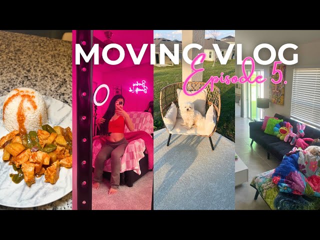 MOVING VLOG EP4: SETTLING IN+ AMAZON FINDS + FINSHIN Y CLOSET+ MORE 🎀