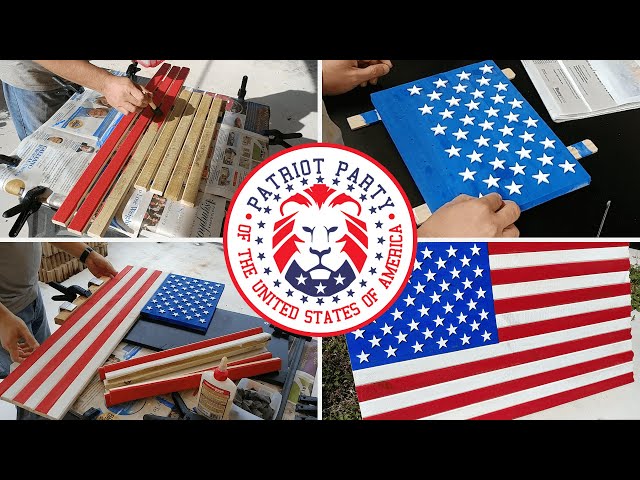 Wood American Flags | How to Make a Distress, Rustic Wooden US Flag of Correct Calculated Dimensions